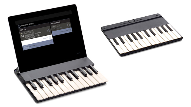ソフトバンク、iPadのカバー型無線MIDIキーボード「C.24」を独占先行