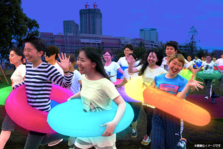 新豊洲でアート体感 ビアガーデンや光る浮き輪パレードも life150711_toyosu_2