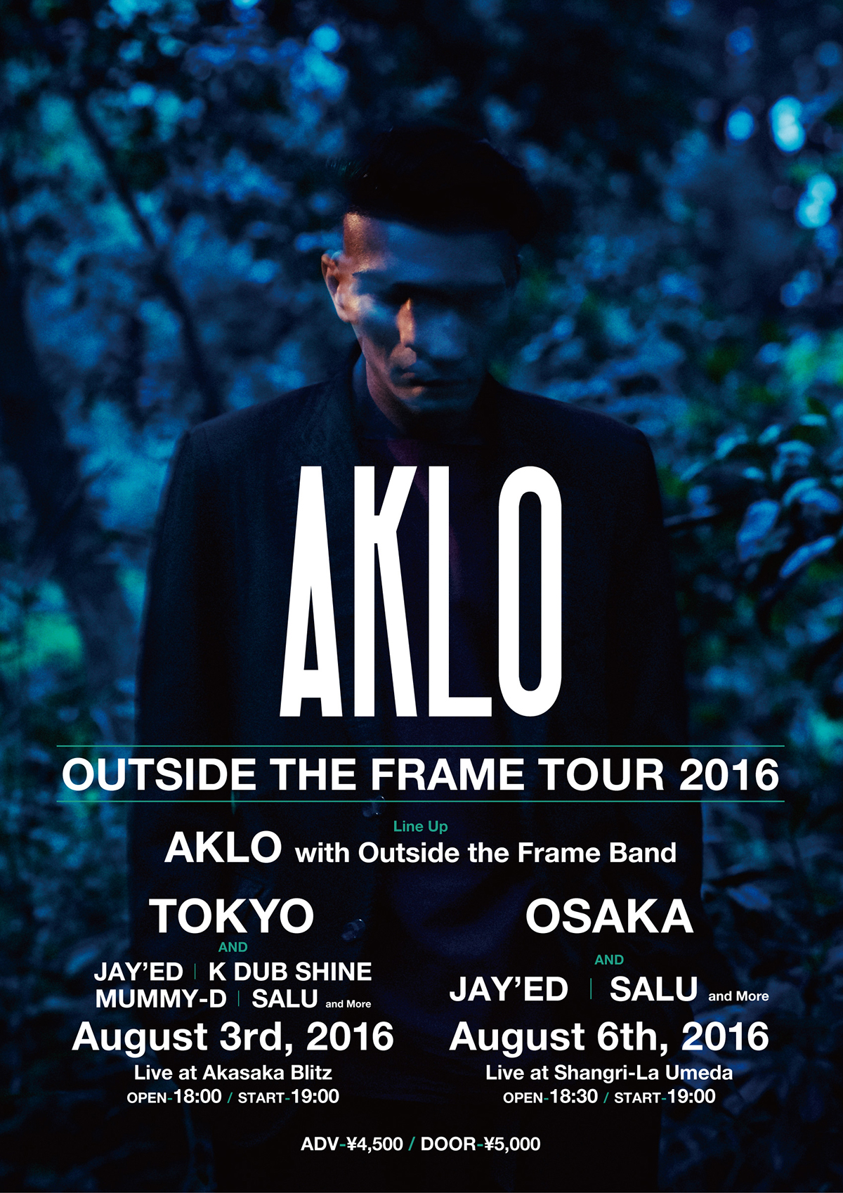 AKLO初ツアーに、Kダブシャイン、Mummy-D、SALU、JAY’EDら出演決定！ music160701_aklo_1