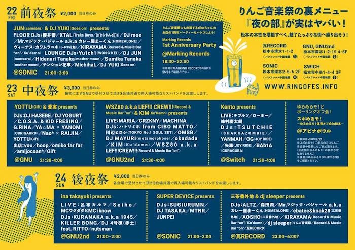 今週末開催！りんご音楽祭は秋晴れ予報！前中後夜祭の詳細も遂に発表！凄っ！！ ringo-fes-2017-1-700x493