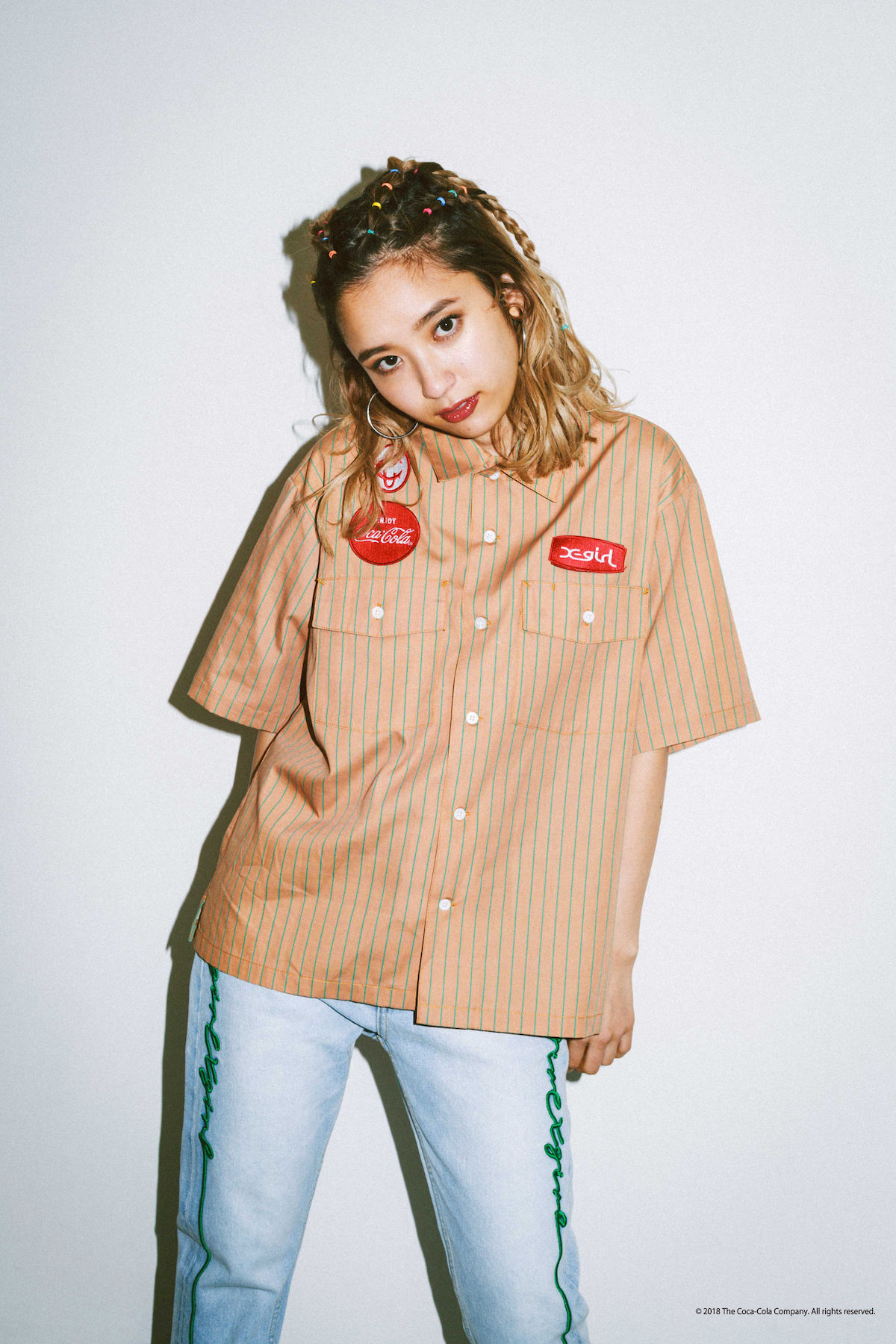 X-girl×コカ・コーラ！「コカ·コーラ」中国語ロゴを採用したオリエンタルなTシャツなどが登場！ fashion180226_xgirl-coke_7-1200x1800