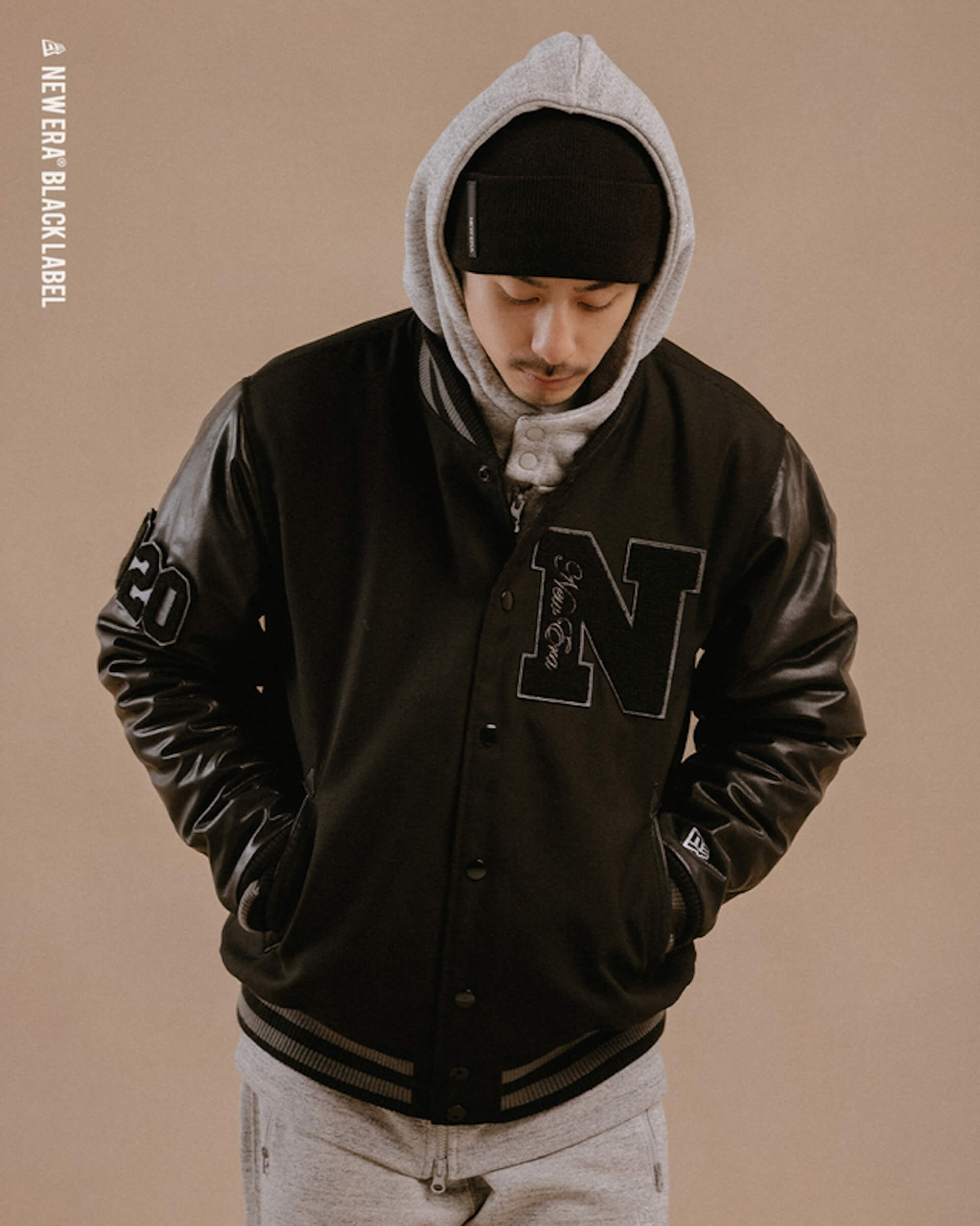 いつでもポイント10倍 バーシティージャケット NEW ERA BLACK LABEL